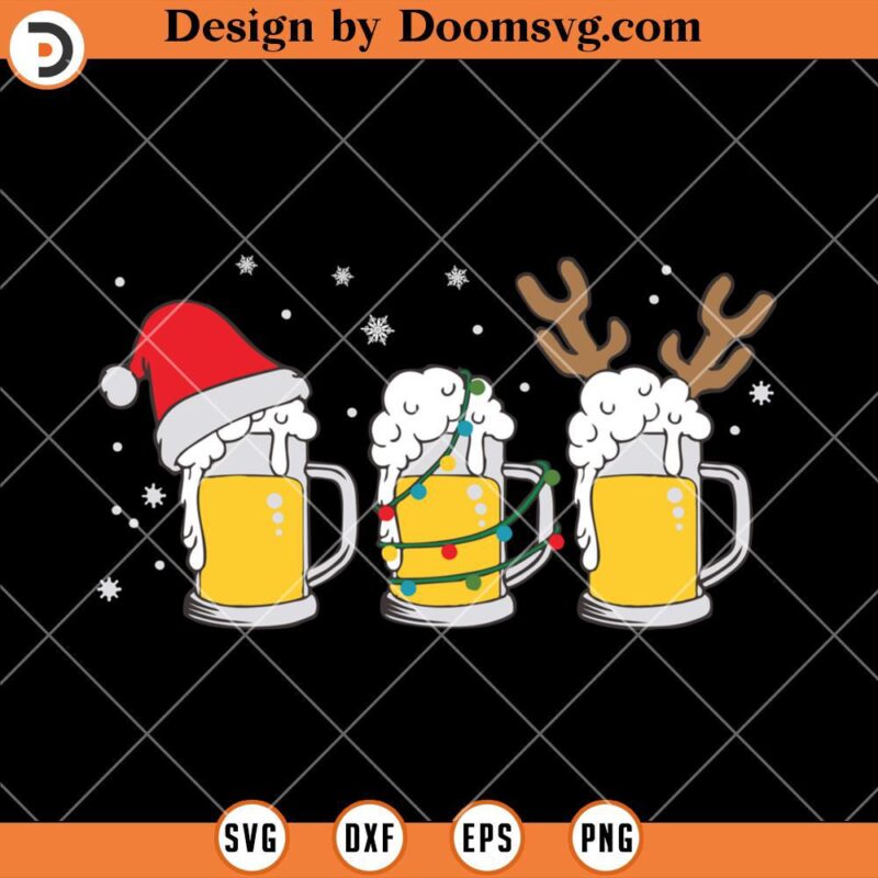 Christmas Beer SVG, Drinking SVG, Beer SVG, Drinking Beer SVG - Doomsvg