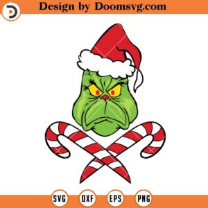 Christmas Candy Grinch Face SVG, Grinch Christmas SVG