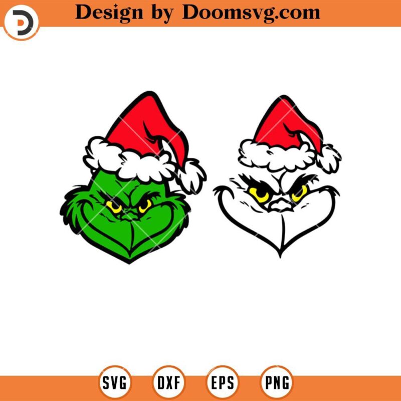 Christmas Grinch Face SVG, Grinch Christmas SVG - Doomsvg