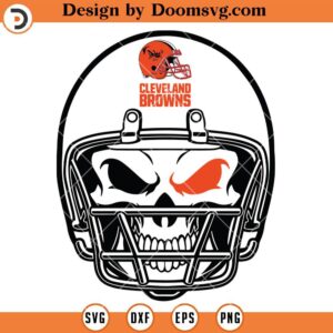 Cleveland Browns Skull Helmet SVG, Cleveland Browns SVG, NFL Football Logo Team Sport SVG