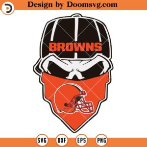 Cleveland Browns Skull SVG, Cleveland Browns SVG, NFL Football Logo Team Sport SVG