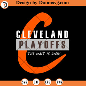 Cleveland Playoffs The Wais Is Over SVG, Cleveland Browns SVG, NFL Football Logo Team Sport SVG