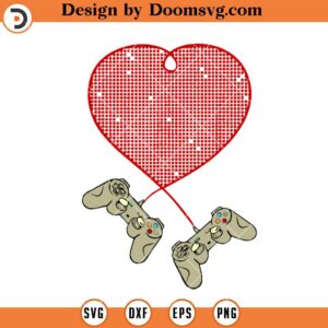 Controller And Heart SVG, Video Game Valentines Day SVG