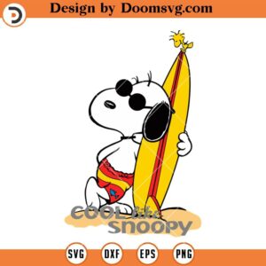 Cool Snoopy With Surf SVG, Summer Snoopy SVG