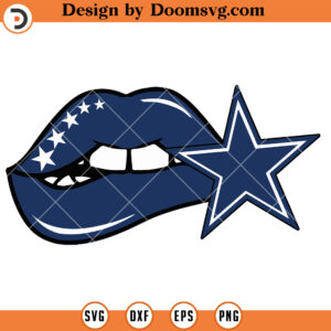 Cowboys Dallas Lips SVG, Cowboys NFL Football Team SVG File For Cricut