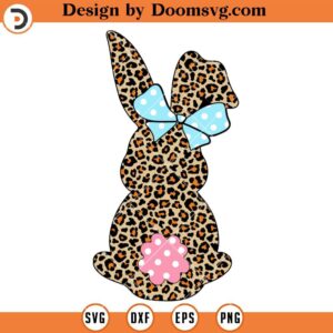 Cute Leopard Bunny SVG, Cheetah Rabbit SVG