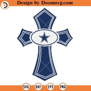 Dallas Cowboy Cross SVG, NFL Football svg, Cowboy SVG, Team SVG