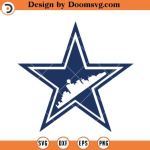 Dallas Cowboys SVG, Dallas Cowboy Star Skyline SVG, NFL Football Team SVG