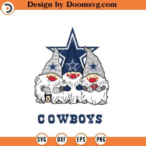 Dallas Cowboys Logo SVG, Dallas Cowboys Gnomie SVG, NFL Football Team SVG Files For Cricut