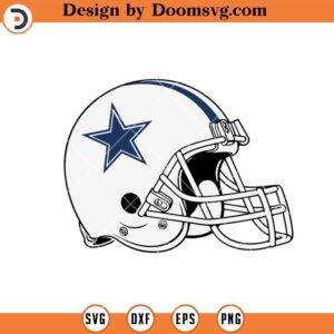 Dallas Cowboys Helmet SVG, Dallas Cowboys Logo SVG, NFL Football Team SVG File