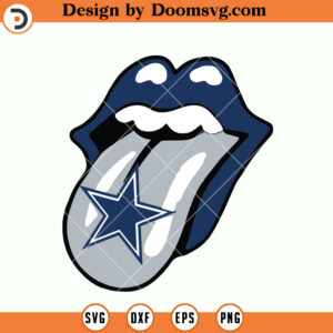 Dallas Cowboys Tongue Logo SVG, Dallas Cowboys SVG, NFL Football Team SVG