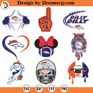 Denver Broncos Bundle SVG, Denver Broncos Design SVG, NFL Football Team SVG Files For Cricut