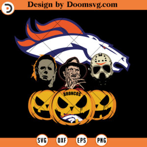 Denver Broncos SVG, Halloween Denver Broncos NFL Football Team SVG File For Cricut