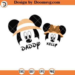 Disney Family Vacation SVG, Dad And Daughter Custom Name SVG