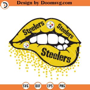 Pittsburgh Steelers SVG, Dripping Lips Steelers SVG, NFL Logo SVG, Football SVG