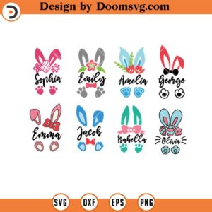 Easter Bunny Custom Name SVG, Easter Kid Shirts SVG