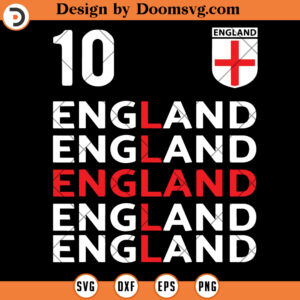 England 1990 WC Home Jersey SVG, England Design Shirt SVG