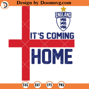 England Football Soccer Jersey Style SVG, It's Coming Home, England Football Shirt SVG