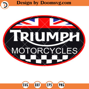 English Triumph Motorcycle SVG, Motorcycle Emblem Apparel SVG