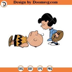 Football Charlie Brown and Lucy SVG, Funny Snoopy SVG