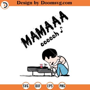 Funny Freddie Mercury Piano SVG, Mamaaaa ooooh SVG, Freddie Mercury SVG