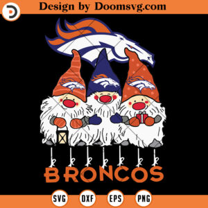 Gnomies Denver Broncos SVG, Football Team SVG Files For Cricut