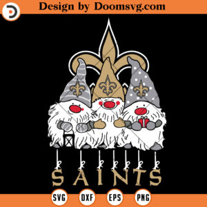 Gnomies New Orleans Saints SVG, NFL Football Team SVG Files For Cricut