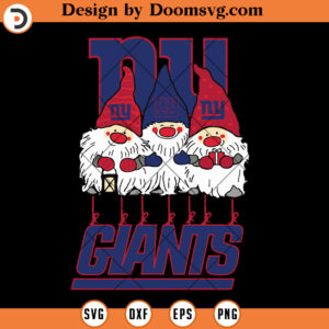 Gnomies New York Giants SVG, Giants Football Team SVG Files For Cricut