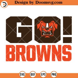 Go Browns SVG, Cleveland Browns SVG, NFL Football Logo Team Sport SVG