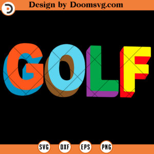 Tylers Creators GOLF SVG, Goft Text Vintage Color SVG