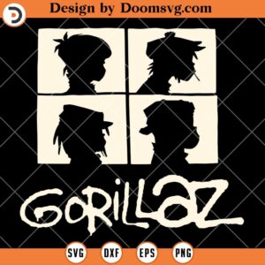 Gorillaz Design SVG, Gorillaz Virtual Band SVG