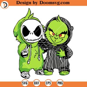 Grinch And Jack Skellington SVG, The Nightmare Before Christmas SVG