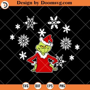 Grinch Christmas Face SVG, Funny Grinch Christmas SVG