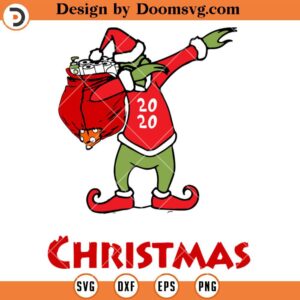 Grinch Dabbing SVG, Grinch Christmas Funny Santa SVG