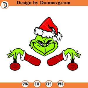 Grinch Hand With Ornament SVG, Grinch Christmas 2023 SVG