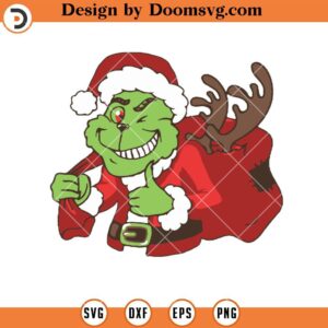 Grinch Santa Merry Christmas SVG, Christmas Grinch SVG