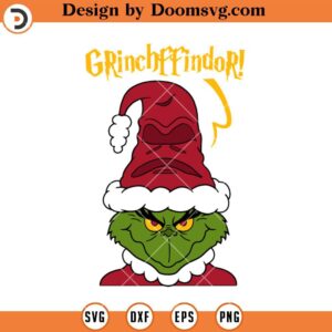 Grinchffindor SVG, Grinch Christmas Harry Potter SVG