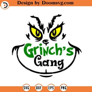 Grinch's Gang Face SVG, Grinch SVG Files For Cricut