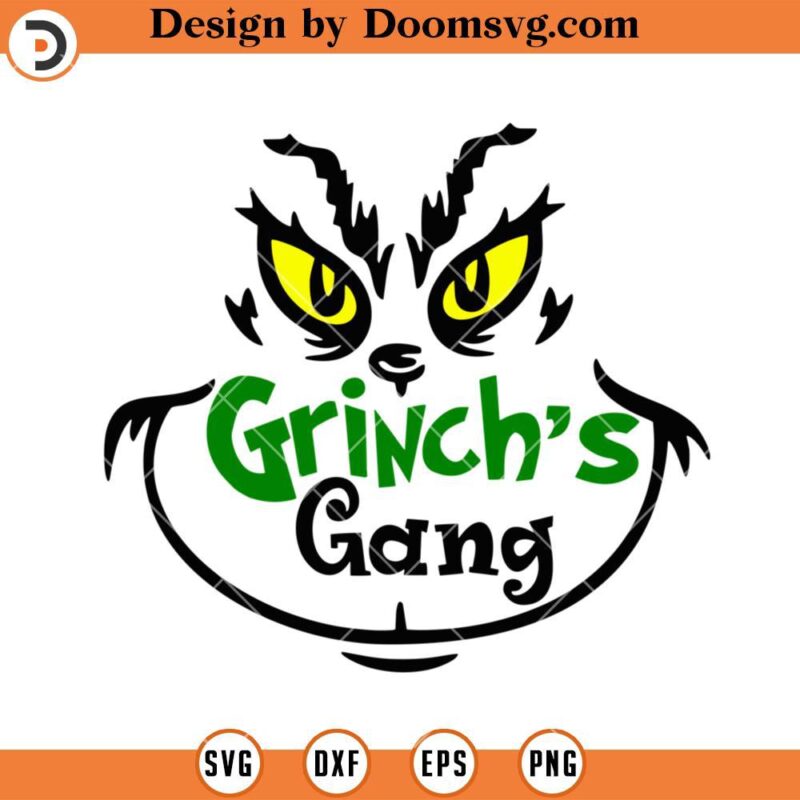 Grinch's Gang Face SVG, Grinch SVG Files For Cricut - Doomsvg