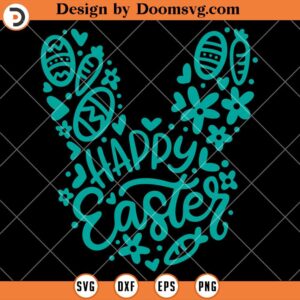 Happy Easter Floral Rabbit SVG, Bunny Easter Shirts SVG