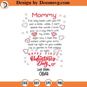 Happy First Valentine's Day SVG, Mom Valentine's Day SVG
