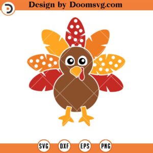 Happy Thanksgiving Turkey SVG, Cute Thanksgiving SVG