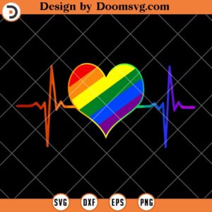 Heart Beat LGBT SVG, Pride Month SVG, LGBT SVG
