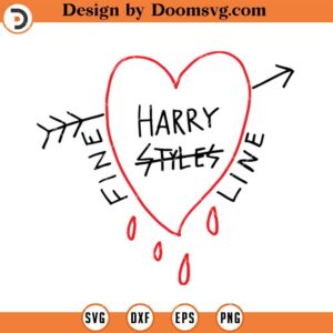 Heart Harry Styles SVG, Harry Styles Fine Line Adore You Heart Arrow SVG