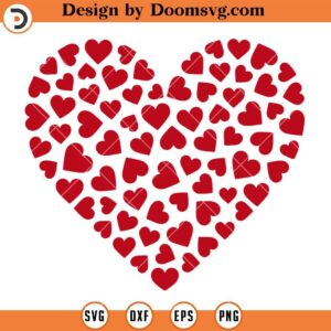 Heart Made Of Hearts SVG, Valentine Hearts SVG