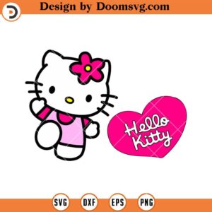 Hello Kitty And Heart SVG, Hello Kitty SVG Cricut
