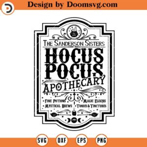 Hocus Pocus Apothecary SVG, Witches SVG, Halloween SVG