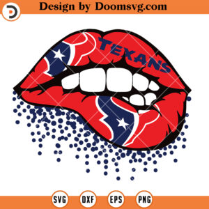 Houston Texans Sexy Lips SVG, Funny NFL Football Team SVG Files For Cricut