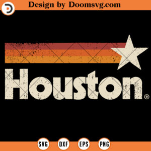 Houston Texas Stripes Retro Vintage SVG, Houston Astros SVG Files For Cricut