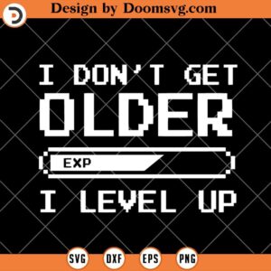 I Dont Get Older I level Up SVG, Gamer Birthday SVG, Funny Gaming SVG, SVG Video Games, Gamer SVG